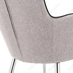 Фрагмент стула с подлокотниками на металлическом каркасе с обивкой из ткани