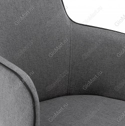 Фрагмент стула с подлокотниками на металлическом каркасе с обивкой из ткани