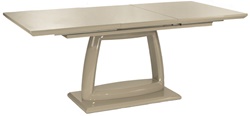 Раскладной обеденный стол из МДФ и металла бежевого цвета