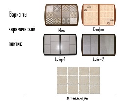 Варианты плитки для стола.