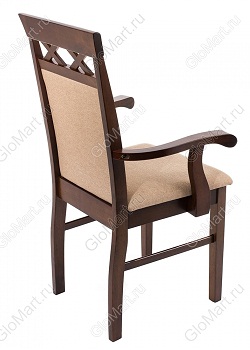 Кресло деревянное с обивкой из ткани