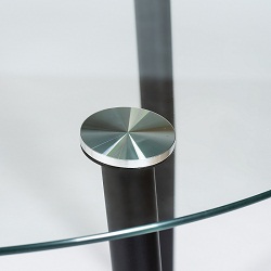 Стол стеклянный с металлическими опорами