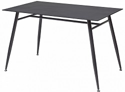 Нераскладной стол со столешницей из стекла на металлокаркасе. Цвет каркаса - темно-серый, цвет столешницы - графит.