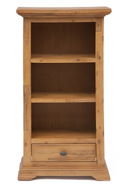 Деревянный книжный шкаф с 3-мя полками и ящиком