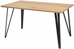 Прямоугольный стол из дерева и металла