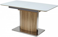 Прямоугольный раскладной стол из МДФ и стекла