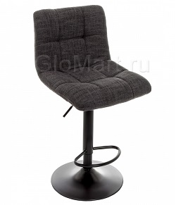 Барный стул серый на металлической опоре