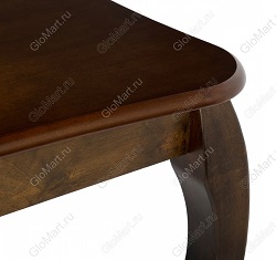 Стол из массива гевеи. Цвет коричневый. Фрагмент стола