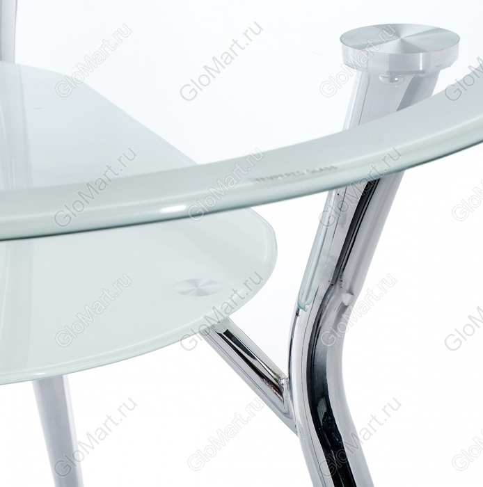 Стол стеклянный на металлических ножках