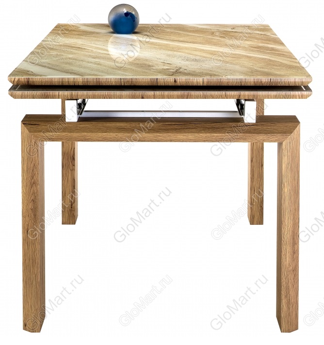 Большой обеденный стол. Цвет  бежевый мрамор/дуб монтана.