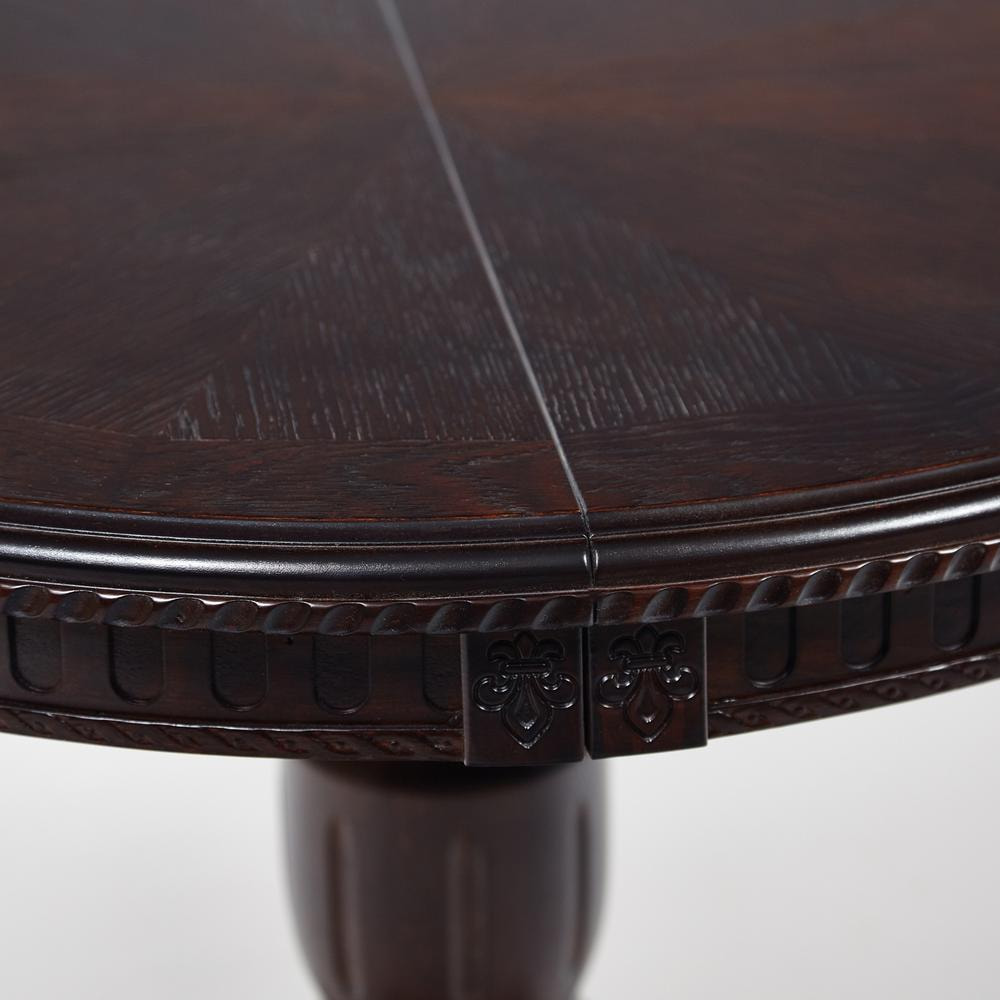 Раскладной стол в классическом стиле,каркас массив бука, столешница МДФ, цвет тобакко (темный орех)