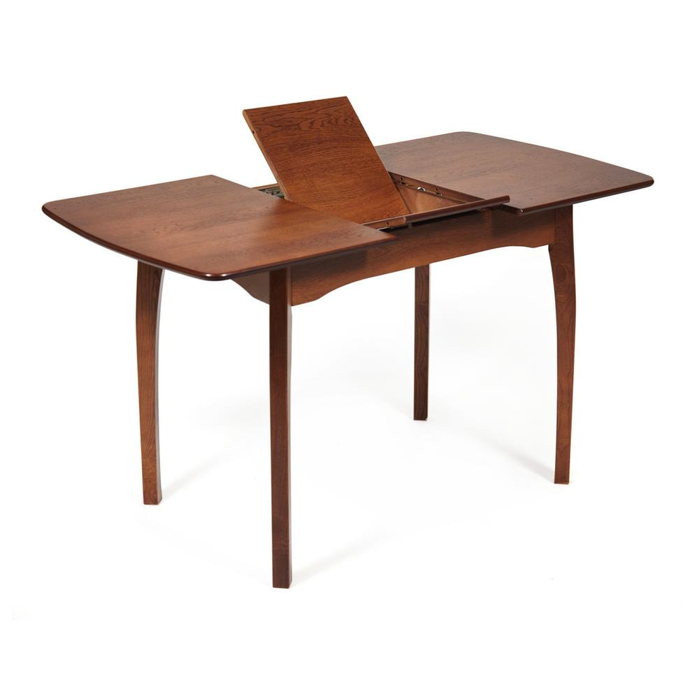 Раскладной стол в современном стиле коричневого цвета, материал: массив бука+МДФ