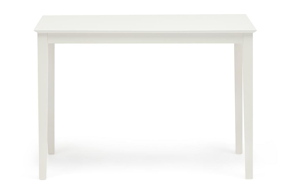 Обеденный комплект стол + 4 стула, дерево гевея +МДФ, цвет слоновая кость, ткань кремовая