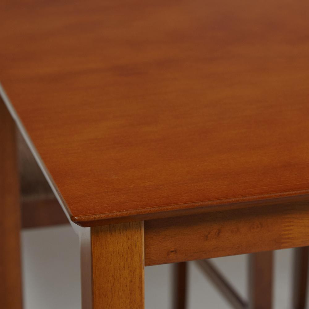 Обеденный комплект стол + 4 стула, дерево гевея + МДФ, цвет Espresso, ткань св коричневая (1505-9)