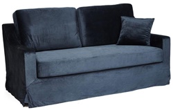 Мягкий диван, каркас массив березы, обивка велюр в синем цвете