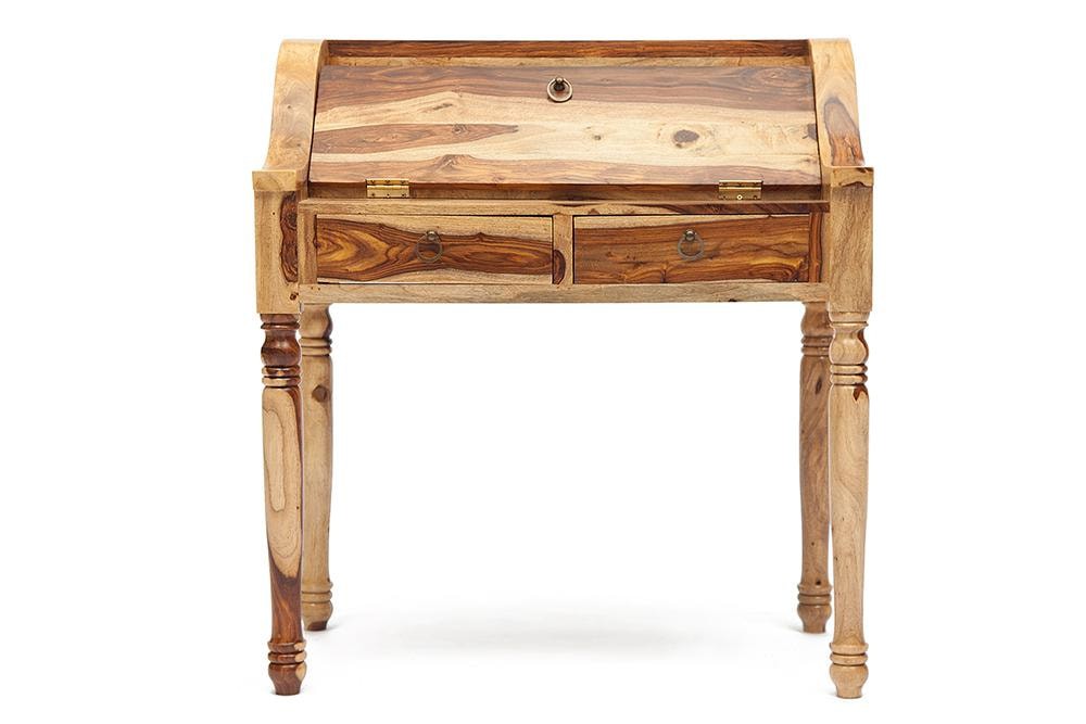 Стол-бюро с крышкой из натурального дерева палисандр, фурнитура латунь
