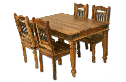 Большой обеденный стол из натурального дерева палисандр