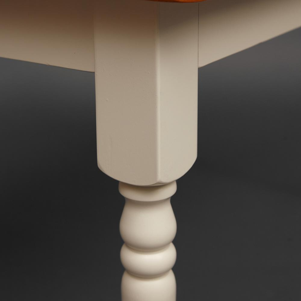 Обеденный стол из дерева гевея, цвет комбинированный: дуб (слоновая кость)