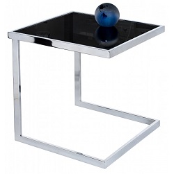 Черный столик на металлокаркасе WV-12530