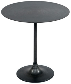 Круглый столик из металла в черном цвете