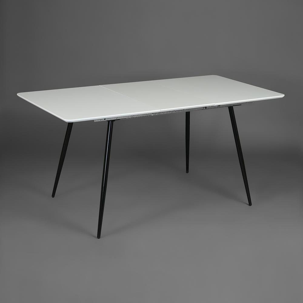 Раскладной белый стол из МДФ и металла