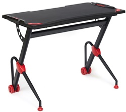 Черно-красный компьютерный стол из из МДФ и металла