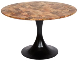 Круглый нераскладной обеденный стол из дерева