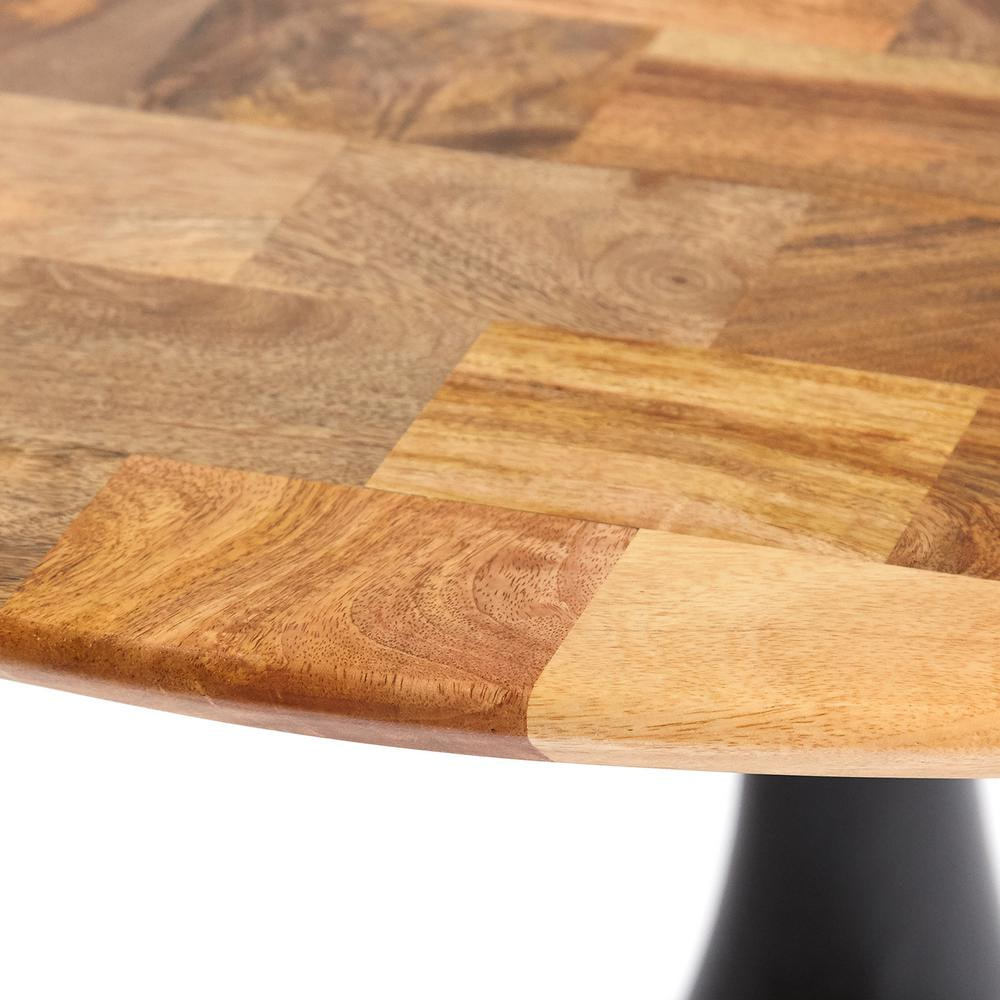 Круглый нераскладной обеденный стол из дерева
