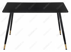 Прямоугольный стол из МДФ на металлических опорах. Цвет черный.
