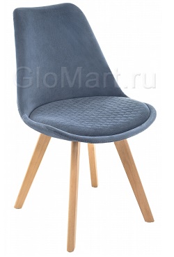 Велюровый стул на деревянной опоре WV-12212