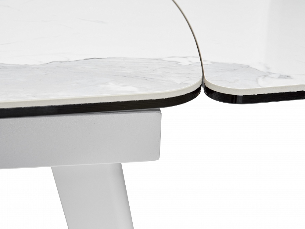 Раскладной обеденный стол, глянцевая керамическая столешница 