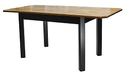Раскладной обеденный стол. Цвет натуральный/черный дуб.