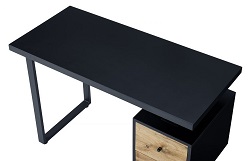 Стол письменный на металлокаркасе с ящиками. Цвет черный/натуральный. 