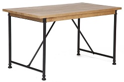 Деревянный стол на металлическом каркасе. Цвет натуральный/черный.