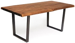 Деревянный стол на металлическом каркасе. Цвет натуральный/черный.