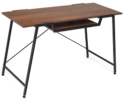 Столик для компьютера или ноутбука на металлическом каркасе. Цвет орех.