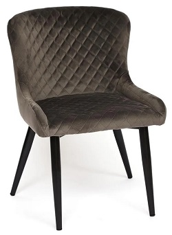 Мягкий стул на металлическом каркасе. Цвет серый.