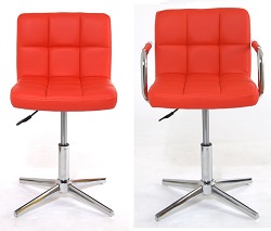 Офисные стулья из кожзама. Цвет красный.