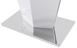 Обеденный раскладной стол со стеклом. Цвет белый.