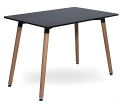 Деревянный нераскладной стол. Цвет черный.