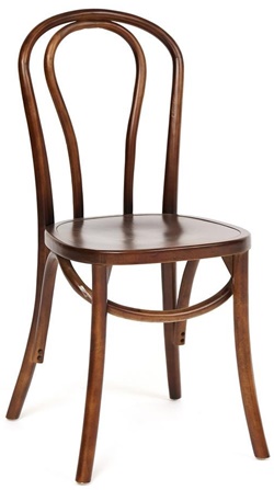 Классический венский стул из массива дерева, цвет: темный орех
