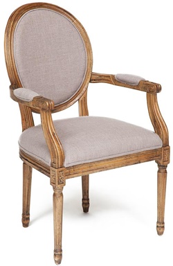 Кресло с подлокотниками, каркас из массива березы, обивка ткань хлопок