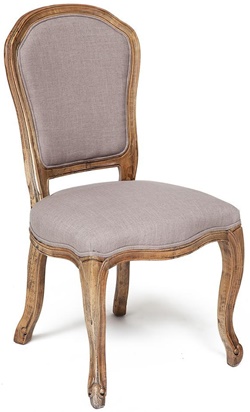 Французский стул, каркас из массива березы, мягкое сиденье и спинка обтянуты тканью