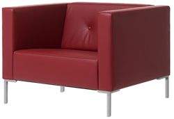 Кресло на металлическом каркасе в современном стиле