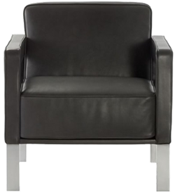 Мягкое кресло с подлокотниками в современном стиле