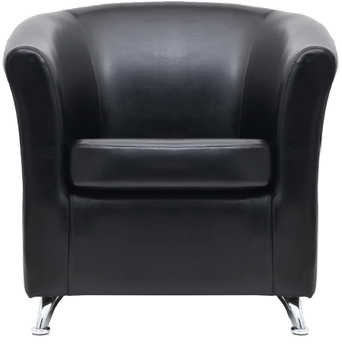 Компактное кресло с подлокотниками в современном стиле