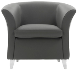 Кресло с мягким сиденьем в современном стиле