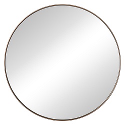 Зеркало настенное в металлической раме.