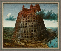 Репродукция картины Питера Брейгеля 'Вавилонская башня (малая)', 1565 г. 