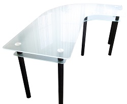 Г-образный стол из стекла FS-12947